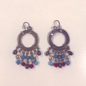 World Market Beaded Hoop Earrings